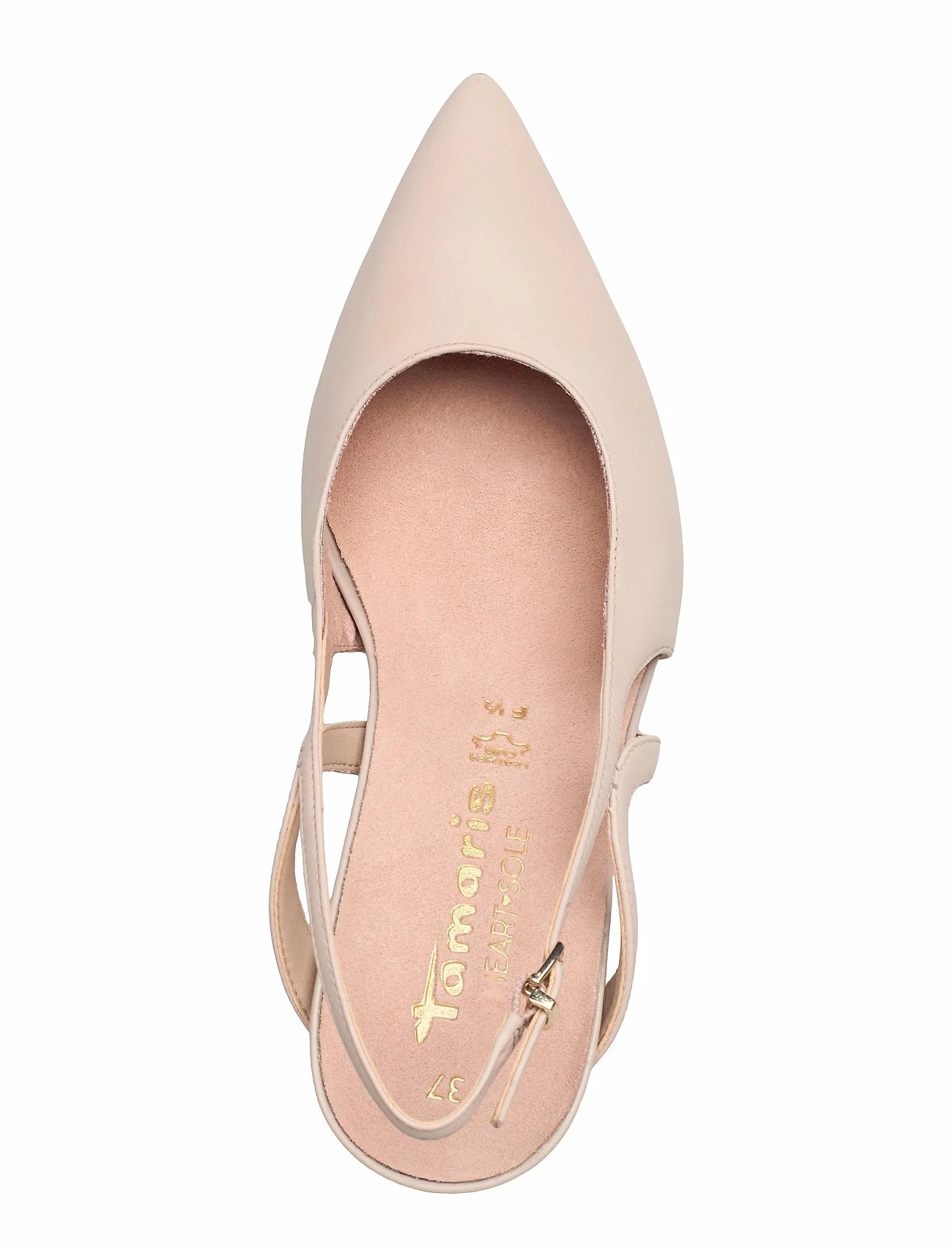 Tamaris Heart & Sole Woms Sling Back Pumps For Women Nude Leather 4 Tamaris Heart & Sole Woms Sling Back Pumps For Women Nude Leather - Image 4