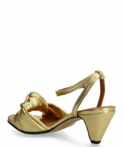 Anonymous Copenhagen Aliza 50 metallic goat Heeled Sandals For Women Gold -Heeled shoes Sales Store annaliza50 cgold 2