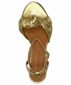 Anonymous Copenhagen Aliza 50 metallic goat Heeled Sandals For Women Gold -Heeled shoes Sales Store annaliza50 cgold 3