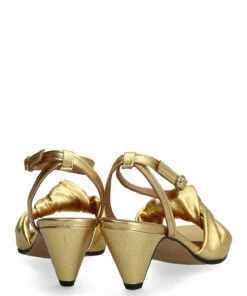 Anonymous Copenhagen Aliza 50 metallic goat Heeled Sandals For Women Gold -Heeled shoes Sales Store annaliza50 cgold 4