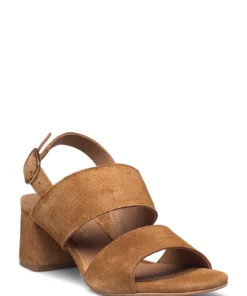 Anonymous Copenhagen Belinda 55 Calf suede Heeled Sandals For Women Black -Heeled shoes Sales Store annbelinda55 cbamboobrown