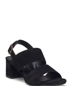 Anonymous Copenhagen Belinda 55 Calf suede Heeled Sandals For Women Black -Heeled shoes Sales Store annbelinda55 cblack 1