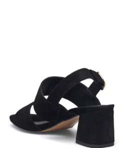 Anonymous Copenhagen Belinda 55 Calf suede Heeled Sandals For Women Black -Heeled shoes Sales Store annbelinda55 cblack 2