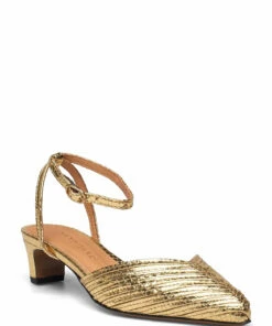 Anonymous Copenhagen Givia 40 Snake Metallic Calf Pumps For Women Gold