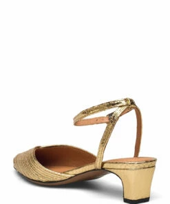 Anonymous Copenhagen Givia 40 Snake Metallic Calf Pumps For Women Gold -Heeled shoes Sales Store anngivia40 cgold 2