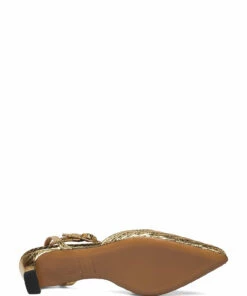 Anonymous Copenhagen Givia 40 Snake Metallic Calf Pumps For Women Gold -Heeled shoes Sales Store anngivia40 cgold 4