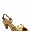 Anonymous Copenhagen Hermine Metallic goat Heeled Sandals For Women Gold