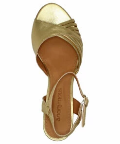 Anonymous Copenhagen Hermine Metallic goat Heeled Sandals For Women Gold -Heeled shoes Sales Store annhermine cgold 3