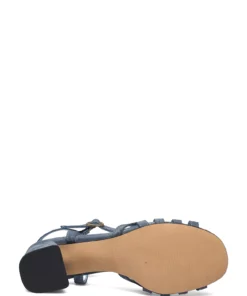 Anonymous Copenhagen Issi 55 Calf suede Heeled Sandals For Women Gold -Heeled shoes Sales Store annissi55 cdenimblue 4