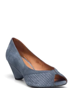 Anonymous Copenhagen Tiffany triangle crackled metallic goat Pumps For Women Denim Blue -Heeled shoes Sales Store anntiffanytriangle cdenimblue 1