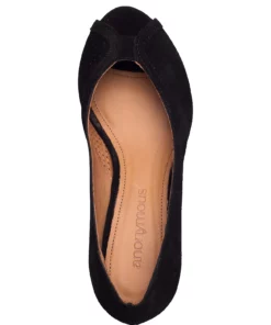 Anonymous Copenhagen Tiffany triangle Calf suede Pumps For Women Black -Heeled shoes Sales Store anntiffanytrianglecalfsuede cblack 3