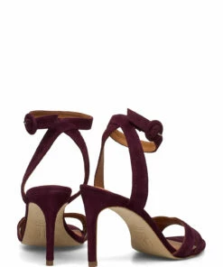 Billi Bi Biker boot Heeled Sandals For Women Cognac Suede 55 -Heeled shoes Sales Store bbi14450 cbordeauxsuede58 4