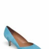 Billi Bi Shoes 2525 Pumps For Women Clear Blue Suede 511