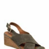 Billi Bi Sandals 2770 Wedge Heels For Women Army Babysilk Suede 557