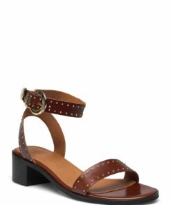 Billi Bi Sandals A1643 Heeled Sandals For Women Cognac Giamaica Calf 85 -Heeled shoes Sales Store bbia1643 ccognacgiamaicacalf85 1