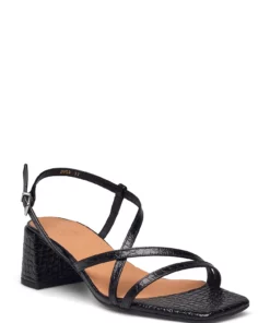 Billi Bi Sandals A2053 Heeled Sandals For Women Gold Crackele 002 -Heeled shoes Sales Store bbia2053 cblackyango10