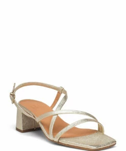 Billi Bi Sandals A2053 Heeled Sandals For Women Gold Crackele 002 -Heeled shoes Sales Store bbia2053 cgoldcrackele002 1