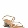 Billi Bi Sandals A2053 Heeled Sandals For Women Gold Crackele 002