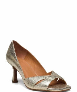 Billi Bi Sandals A2060 Heeled Sandals For Women Gold Crackele 002 -Heeled shoes Sales Store bbia2060 cgoldcrackele002 1