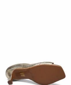 Billi Bi Sandals A2060 Heeled Sandals For Women Gold Crackele 002 -Heeled shoes Sales Store bbia2060 cgoldcrackele002 4