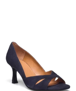 Billi Bi Sandals A2060 Heeled Sandals For Women Gold Crackele 002 -Heeled shoes Sales Store bbia2060 cnavysuede51 1