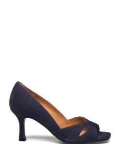 Billi Bi Sandals A2060 Heeled Sandals For Women Gold Crackele 002 -Heeled shoes Sales Store bbia2060 cnavysuede51 1