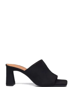 Billi Bi Sandals A2075 Heeled Sandals For Women Black Nappa 70 -Heeled shoes Sales Store bbia2075 cblacksuede50 1