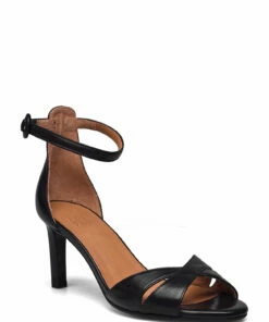 Billi Bi Sandals A2630 Heeled Sandals For Women Silver Crackele 003 -Heeled shoes Sales Store bbia2630 cblacknappa70 1