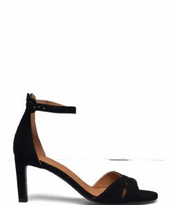 Billi Bi Sandals A2630 Heeled Sandals For Women Silver Crackele 003 -Heeled shoes Sales Store bbia2630 cblacksuede50 1