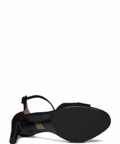 Billi Bi Sandals A2630 Heeled Sandals For Women Silver Crackele 003 -Heeled shoes Sales Store bbia2630 cblacksuede50 4