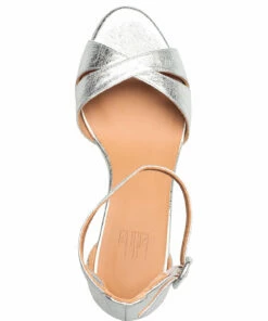 Billi Bi Sandals A2630 Heeled Sandals For Women Silver Crackele 003 -Heeled shoes Sales Store bbia2630 csilvercrackele003 3