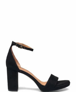 Billi Bi Sandals A4671 Heeled Sandals For Women Black Suede 50 -Heeled shoes Sales Store bbia4671 cblacksuede50 1