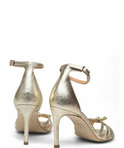 Billi Bi Sandals A4692 Heeled Sandals For Women Black Nappa 70 -Heeled shoes Sales Store bbia4692 cgoldcrackele002 4