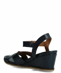 Bianco BIACAILY Leather Cross Sandal Wedge Heels For Women Navy Blue 8 Bianco BIACAILY Leather Cross Sandal Wedge Heels For Women Navy Blue -Heeled shoes Sales Store bia2050545 cnavyblue v300 2