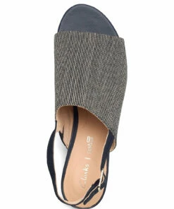 Clarks Mena Lily Heeled Sandals For Women Navy Interest -Heeled shoes Sales Store clr26139238 cnavyinterest vd 3