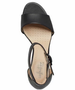 Clarks Deva Mae Heeled Sandals For Women Black Leather -Heeled shoes Sales Store clr26140007 cblackleather vd 3