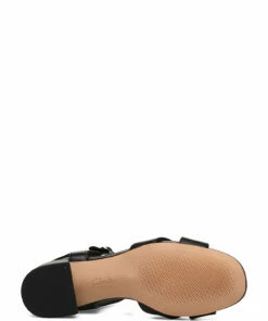 Clarks Sheer35 Strap Heeled Sandals For Women Black Leather -Heeled shoes Sales Store clr26148433 cblackleather v0d 4