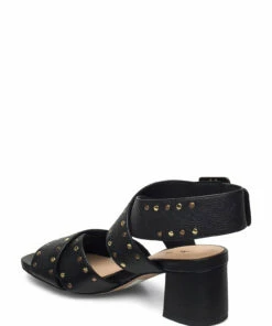 Clarks Sheer55 Buckle Heeled Sandals For Women Black Leather -Heeled shoes Sales Store clr26149266 cblackleather v0d 2