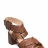 Clarks Sheer55 Buckle Heeled Sandals For Women Tan Leather