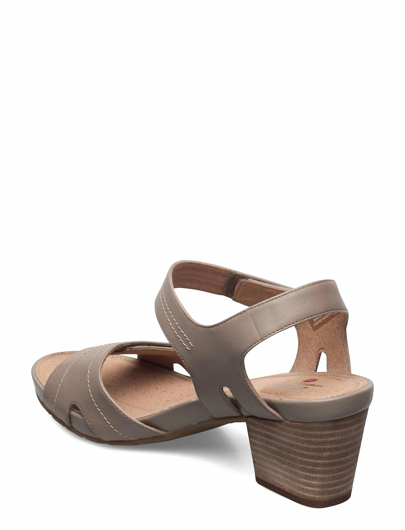 Clarks Un Palma Vibe Heeled Sandals For Women Taupe Leather 3 Clarks Un Palma Vibe Heeled Sandals For Women Taupe Leather - Image 3