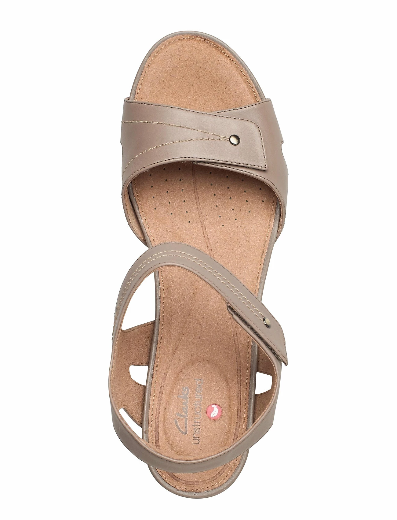 Clarks Un Palma Vibe Heeled Sandals For Women Taupe Leather 4 Clarks Un Palma Vibe Heeled Sandals For Women Taupe Leather - Image 4