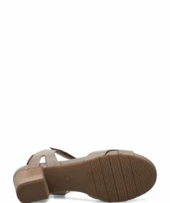 Clarks Un Palma Vibe Heeled Sandals For Women Taupe Leather 10 Clarks Un Palma Vibe Heeled Sandals For Women Taupe Leather -Heeled shoes Sales Store clr26149472 ctaupeleather v4d 4