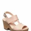 Clarks Maritsa Glad Heeled Sandals For Women Blush Leather