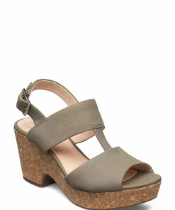 Clarks Maritsa Glad Heeled Sandals For Women Sage Suede -Heeled shoes Sales Store clr26150671 csagesuede v7d 1