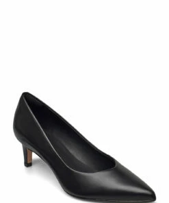 Clarks Laina55 Court2 Pumps For Women Black Leather -Heeled shoes Sales Store clr26151380 cblackleather v0d 1