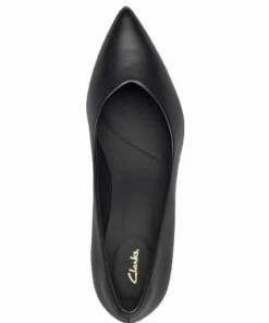 Clarks Laina55 Court2 Pumps For Women Black Leather -Heeled shoes Sales Store clr26151380 cblackleather v0d 3