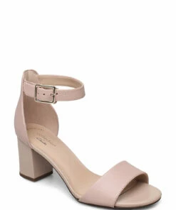 Clarks Deva Mae Heeled Sandals For Women Dusty Rose