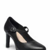 Clarks Ambyr Shine Pumps For Women Black Leather