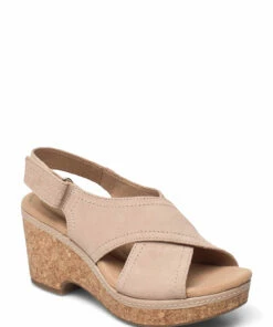 Clarks Giselle Cove Wedge Heels For Women Sand