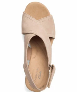 Clarks Giselle Cove Wedge Heels For Women Sand -Heeled shoes Sales Store clr26158200 csand v4d 3